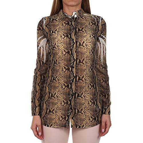 Guess Damen Ls Clouis Shirt Freizeithemd, Gelb (Python Yellow Combo Px16), Medium von GUESS