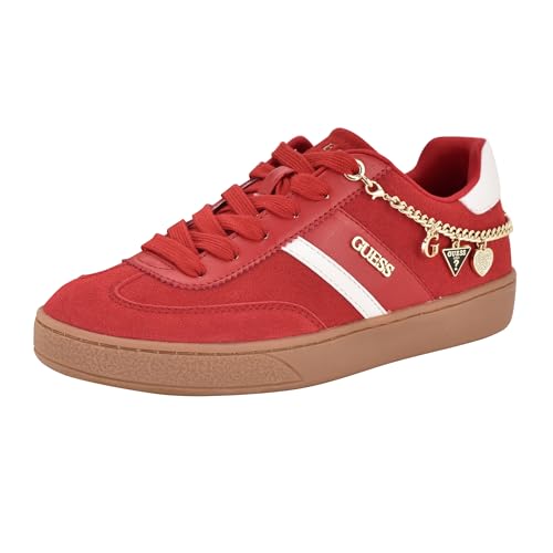 Guess Damen Naoko Sneaker, Medium Red Multi 610, 37.5 EU von GUESS