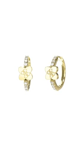 Guess Damen-Ohrringe Creolen 4G & Leaf Huggies Goldfarben JUBE05508JWYGT/U von GUESS