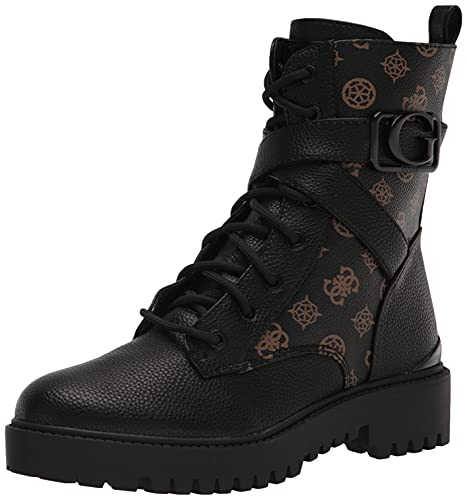 GUESS Damen Orana Springerstiefel, schwarz/braun, 37.5 EU von GUESS