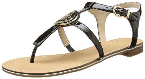 Guess Damen Patent Pu/Metal G Römersandalen, Schwarz, 41 EU von Guess