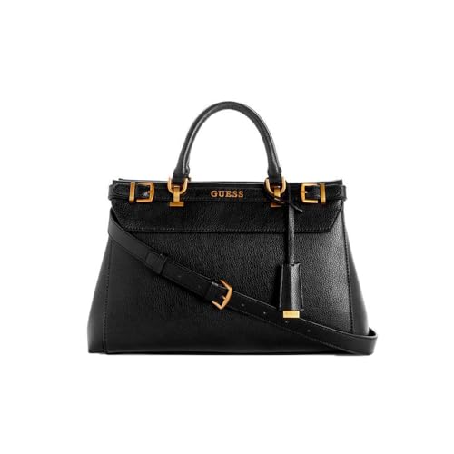 GUESS Damen Sestri Luxury Satchel Ranzen, Griffe Oben, Schwarz von GUESS