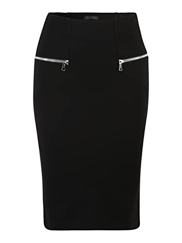 GUESS Damen Skirt, Ginette Skirt,W2BD39K8RN0-JBLK, schwarz, M von GUESS