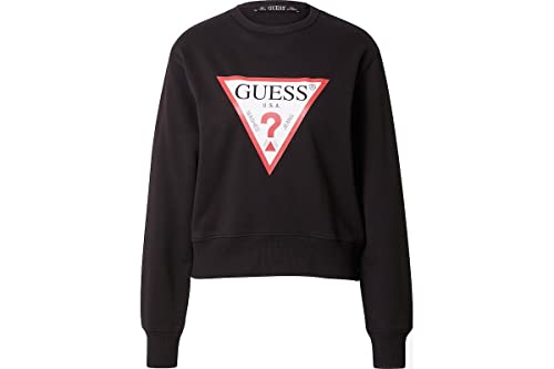 GUESS Damen Sweatshirt schwarz/weiß/rot M von GUESS