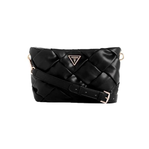 GUESS Damen Zaina Zip, Crossbody Top Reißverschluss, Schwarz von GUESS