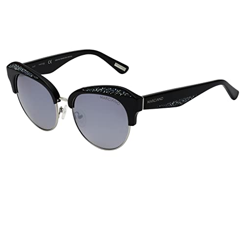 Guess GM0777 5501C by Marciano Sonnenbrille GM0777 01C Schmetterling Sonnenbrille 55, Silber von GUESS