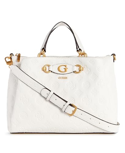 GUESS Handtasche Izzy Peony Girlfriend Satchel Stone Logo, Einheitsgröße von GUESS