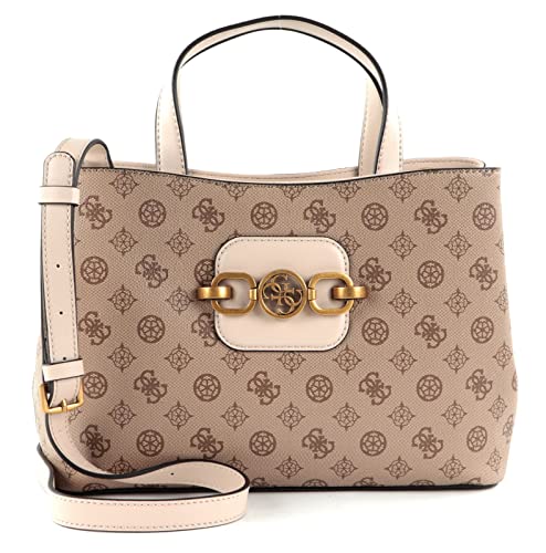 Guess Hensely Logo Girlfriend Satchel Cappuccino Multi von GUESS