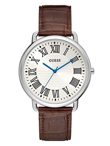 Guess Herren Analog Quarz Uhr mit Leder Armband 91661487965 von GUESS