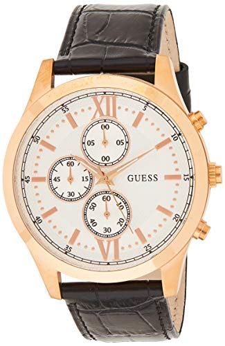 Guess Herren Chronograph Quarz Uhr mit Leder Armband W0876G2 von GUESS