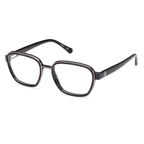Guess Herren GU50086 Sonnenbrille, schwarz (Shiny Black), 53/18/145 von GUESS
