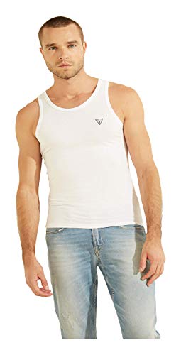 Guess Herren Logo Tank Top T-Shirt, Optic White, X-Groß von GUESS