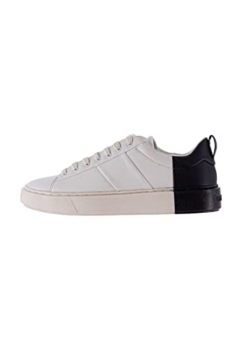 GUESS Herren New VICE Sneaker, weiß schwarz, 44 EU von GUESS