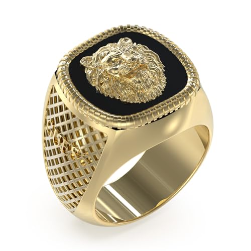 Guess Herren-Ring aus der Kollektion Lion King. Der Ring hat ein Symbol des Löwen und misst 22 trendy, Artikelnr.: JUMR04003JWYGBK, Hypoallergener Stahl Guess Herren-Ring aus der Kollektion Lion King. Der Ring hat ein Symbol des Löwen und misst 22 trendy, Artikelnr.: JUMR04003JWYGBK, Hypoallergener Stahl von GUESS