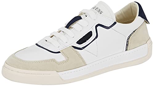 GUESS Herren STRAVE Vintage CARRYOVER Sneaker, Weißes Blau, 43 EU von GUESS