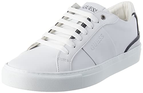 GUESS Herren TODI Low CARRYOVER Sneaker, Weißes Blau, 45 EU von GUESS