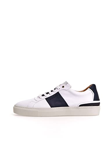 GUESS Herren TODI Low Sneaker, Weiße Marine, 41 EU von GUESS