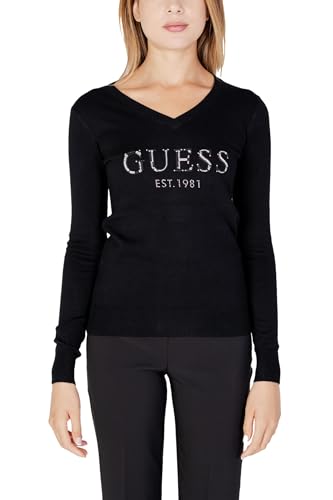 Guess Maglia Donna Jade Sweater Scollo a v Logo Nero E24GU65 W3BR24Z2NQ2 (M) von GUESS