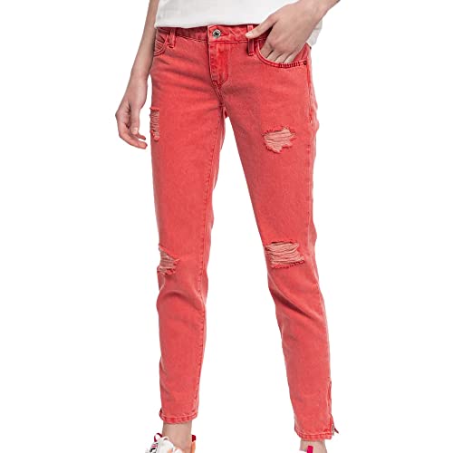 Guess Marilyn Skinny Jeans für Damen, Rot, rot, 32 von GUESS