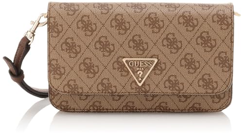 GUESS Noelle Xbody - Borsa organizer da donna, Latte Logo/Brown, Taglia unica von GUESS