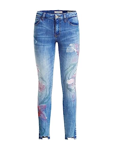 Guess Sexy Curve Jeans für Damen, Skinny, Blau 38 von GUESS