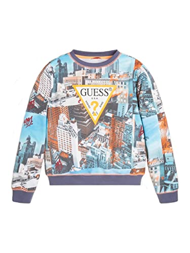 Guess Sweatshirt für Jungen, 10 Jahre, 140 cm, mit Digitaldruck von LOS ANGELES und zentralem Logo, mehrfarbig, 10 Jahre von GUESS