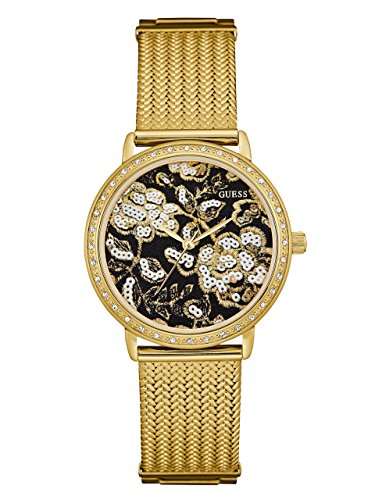 Guess Unisex Erwachsene Datum klassisch Quarz Uhr mit Edelstahl Armband W0822L2 von GUESS