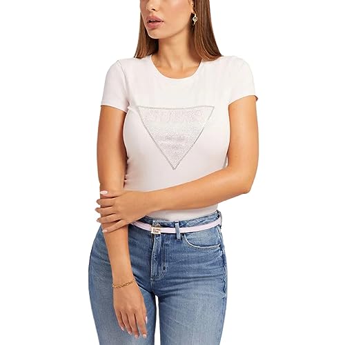 GUESS Damen Shirt rosa/Silber XL von Guess jeans