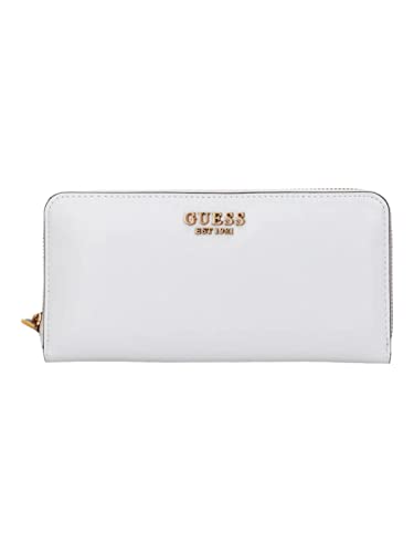 GUESS Women Laurel SLG Large Zip Around Bag, Weiß von GUESS