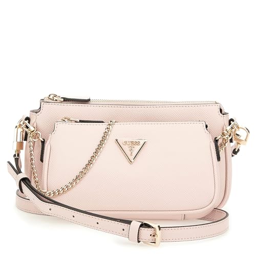 GUESS Women Noelle DBL Pouch Crossbody Bag, Leichte Rose von GUESS