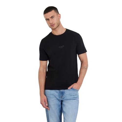 GUESS JEANS T-SHIRT MANICHE CORTE UOMO NERO von GUESS