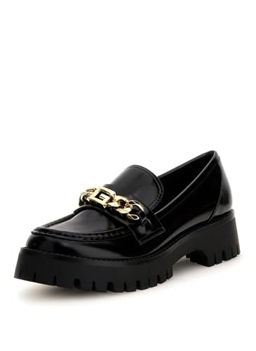 Scarpe Donna Mocassino Guess Almosty Chunky Loafers Nero D25GU03 FLTALMELE14 37 von GUESS