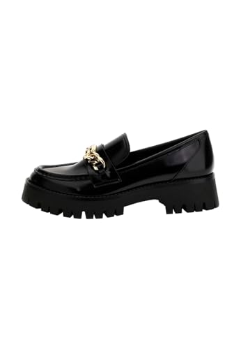 Scarpe Donna Mocassino Guess Almosty Chunky Loafers Nero D25GU03 FLTALMELE14 41 von GUESS