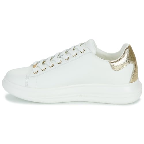 Scarpe donna sneaker Guess Vibo in pelle white/ gold D24GU38 FL8VIBLEA12 35 von GUESS