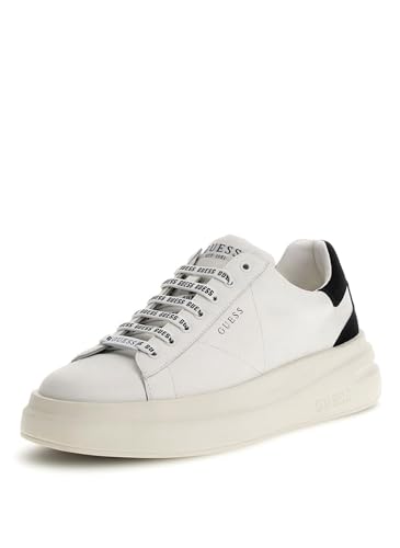 Guess Chaussures Homme Baskets Elba Carryover en Cuir White/Black US24GU03 FMPVIBSUE12, Blanc, 44 EU von GUESS