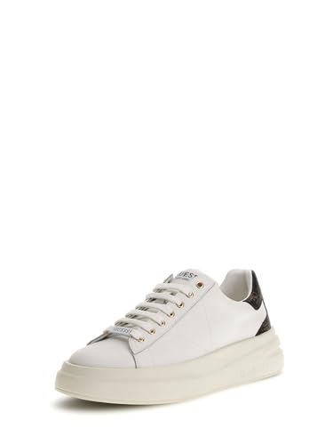 Scarpe uomo Guess sneaker Elba carryover in pelle white/ brown US24GU01 FMPVIBLEA12 40 von GUESS