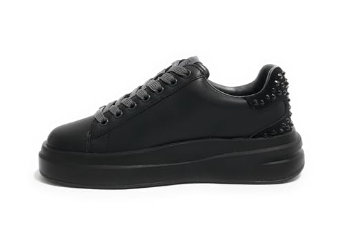 Scarpe uomo Guess sneaker Elbina carryover in pelle coal/ black DS24GU28 FLPVIBLEP12 39 von GUESS