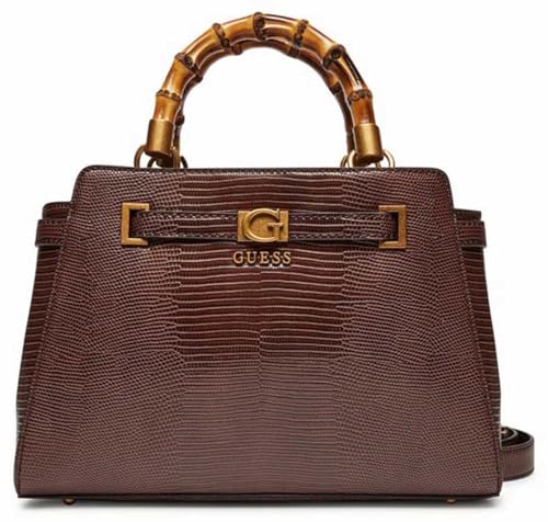 Tasche GUESS SIBEL 2 COMP SATCHEL, Kaffee von GUESS