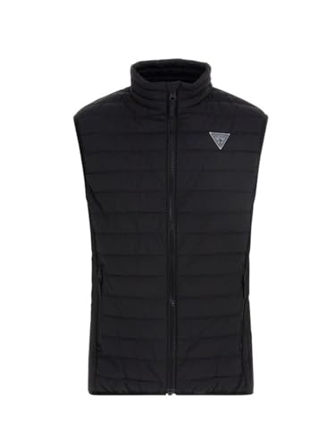 Weste 100 g mit geprägtem Logo auf der Brust, Reißverschluss und Seitentaschen., Schwarz , S von GUESS
