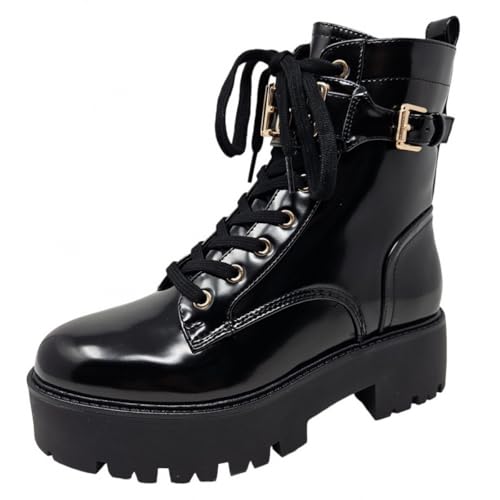 guess FLTSOM PAT10 Amphibien für Damen, Schwarz , 40 EU von guess