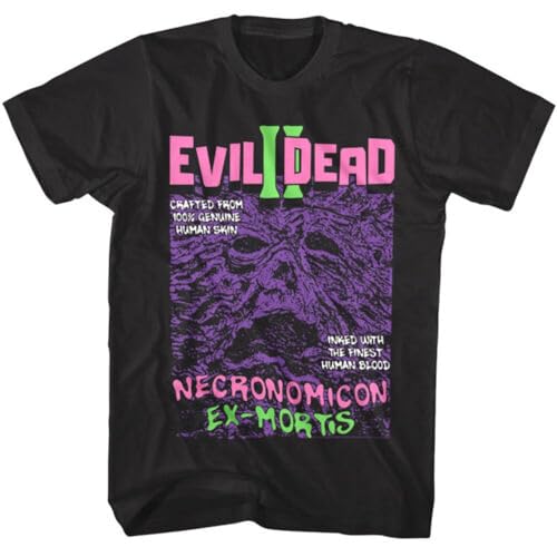 Evil Dead 2 Neon Necronomicon Ex-Mortis Men's T Shirt Crafted from Human Skin BlackL Evil Dead 2 Neon Necronomicon Ex-Mortis Men's T Shirt Crafted from Human Skin BlackL von GUEWBF