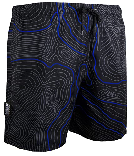 GUGGEN Mountain Badehose für Herren Schnelltrocknende Badeshorts Beachshorts Boardshorts Schwimmhose Männer Farbe Schwarz S von GUGGEN Mountain