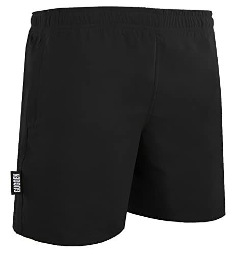 GUGGEN Mountain Badehose für Herren Schnelltrocknende Badeshorts Style-2 Beachshorts Boardshorts Schwimmhose Männer Farbe Schwarz L von GUGGEN Mountain