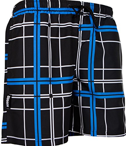 GUGGEN Mountain Badehose für Herren Schnelltrocknende Badeshorts Beachshorts Boardshorts Schwimmhose Männer Farbe Schwarz M von GUGGEN Mountain