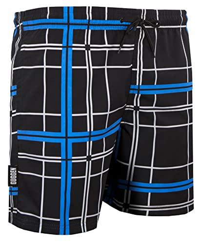 GUGGEN Mountain Badehose für Herren Schnelltrocknende Badeshorts Beachshorts Boardshorts Schwimmhose Männer Farbe Schwarz M von GUGGEN Mountain