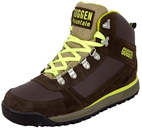 GUGGEN Mountain Herren Wanderschuhe Bergschuhe Outdoorschuhe Walkingschuhe Outdoor M010, Farbe Braun-Gelb, EU 44 von GUGGEN Mountain