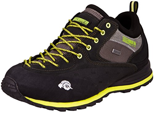 GUGGEN Mountain PT022 Herren Wanderschuhe Trekkingschuhe Outdoorschuhe Wanderstiefel Walkingschuhe wasserdicht mit Membran und Wildleder Farbe Schwarz-Gelb EU 41 von GUGGEN Mountain