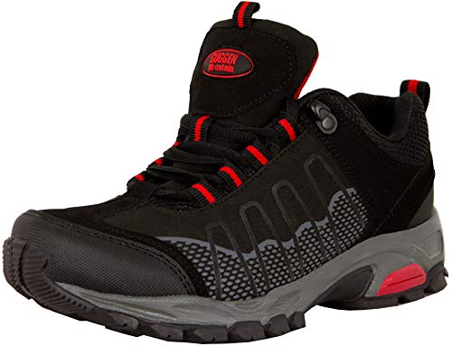 GUGGEN Mountain, Frauen Trekkingschuhe Damen Wanderschuhe Walkingschuhe Outdoorschuhe Outdoor Schuhe Softshell T002, Farbe Schwarz, EU 43 von GUGGEN Mountain
