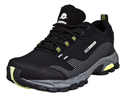 GUGGEN Mountain, Herren Trekkingschuhe Wanderschuhe Walkingschuhe Outdoorschuhe verbesserte wasserdichte Version T001v2019 mit Membran und Softshell, Farbe Schwarz-Gruen, EU 45 GUGGEN Mountain, Herren Trekkingschuhe Wanderschuhe Walkingschuhe Outdoorschuhe verbesserte wasserdichte Version T001v2019 mit Membran und Softshell, Farbe Schwarz-Gruen, EU 45 von GUGGEN Mountain