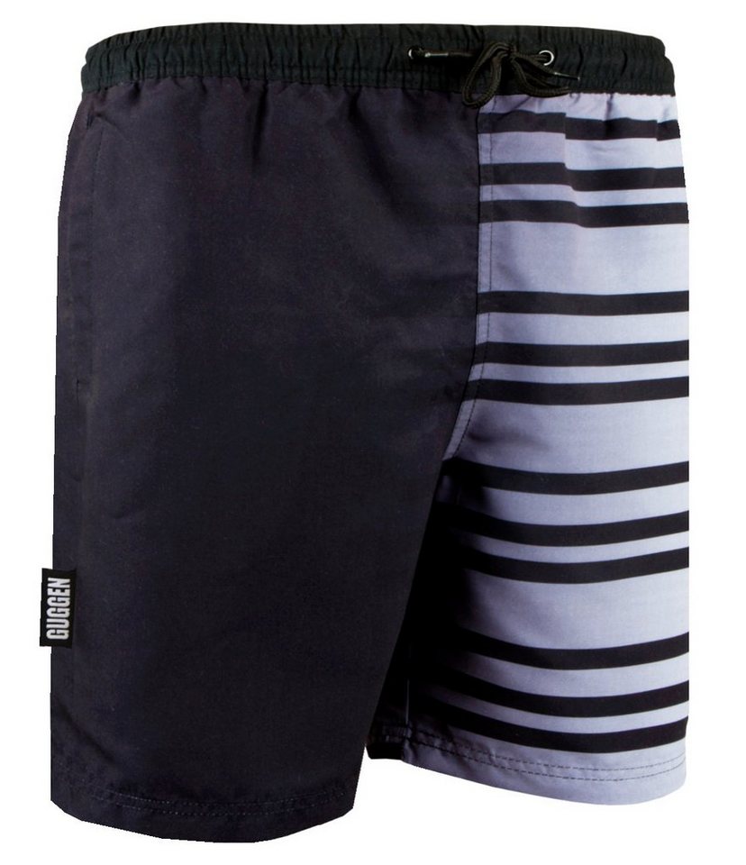 GUGGEN Mountain Badehose Badeshorts Badehose Herren Schnelltrocknende Boardshorts B1 Schnelltrocknende Badeshorts schwarz Weiss von GUGGEN Mountain